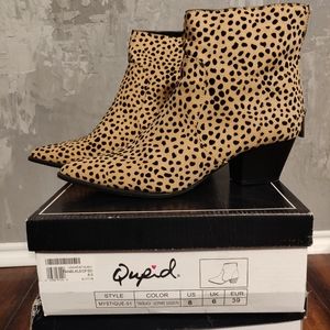 LAST CHANCE 🎉 Qupid Leopard Print Spotted Booties